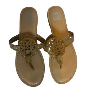 Dolce Vita Tan Sandals with Floral Cutout‎ Design